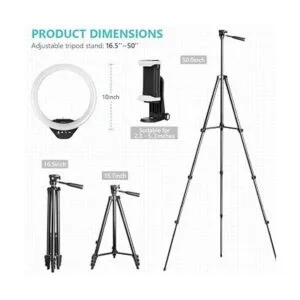 Sensyne Anillo de luz de 10 pulgadas con soporte de_6