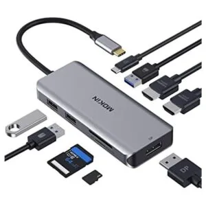 Estación de acoplamiento adaptador USB C Dual HDMI 9 en_1