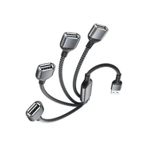 Elebase Cable divisor USB Y de 1 pie 1 macho a 4 hembra_1