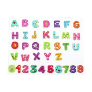 Letras y números magnéticos de madera imanes de nevera_1