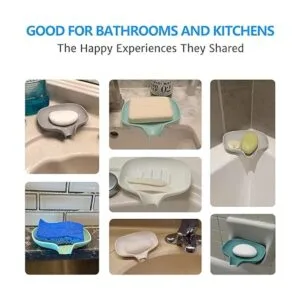 Paquete de 3 jaboneras de silicona con drenaje soporte_5