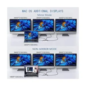 Estación de acoplamiento adaptador USB C Dual HDMI 9 en_3