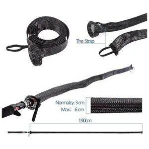 Leo 10 fundas para caña de pescar de 74.8 in de malla_2