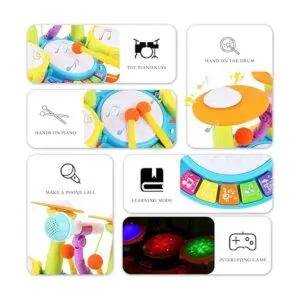 Cozybuy Juego de tambores para niños de 1 a 3 años_5