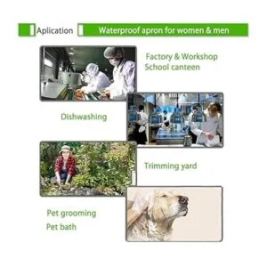 Jaspfct Delantal de vinilo de goma impermeable de 43