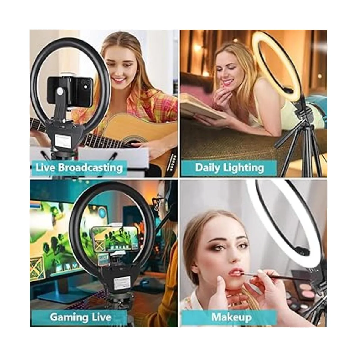 Sensyne Anillo de luz de 10 pulgadas con soporte de_3