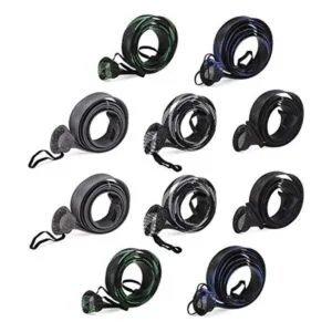 Leo 10 fundas para caña de pescar de 74.8 in de malla_1