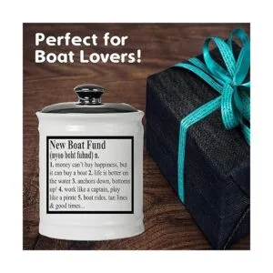 Cottage Creek New Boat Fund Alcancía tarro de dulces para
