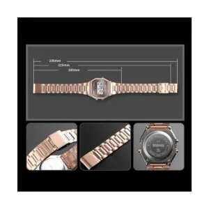 PASOY Reloj digital de acero inoxidable con_4