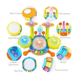 Cozybuy Juego de tambores para niños de 1 a 3 años_4