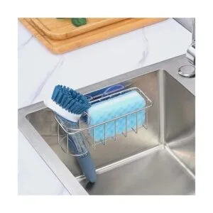 TESOT Sink Caddy Sponge Holder Brush Holder 2 in 1 with_2