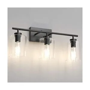 Aipsun 3 luces de tocador negras sobre el espejo con_1