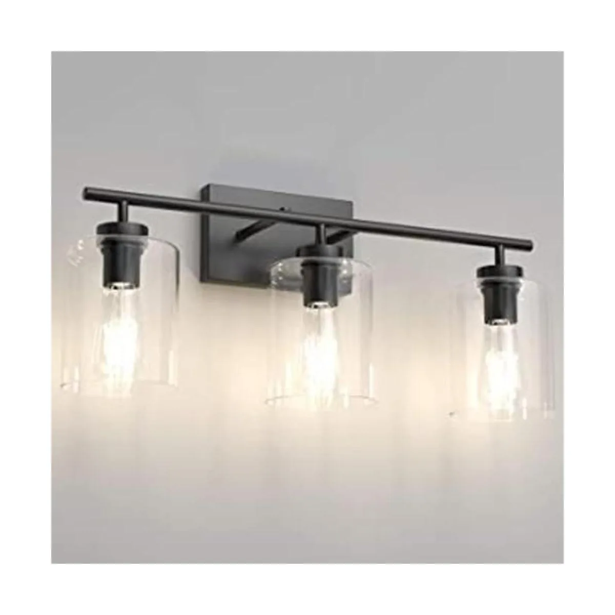Aipsun 3 luces de tocador negras sobre el espejo con_1