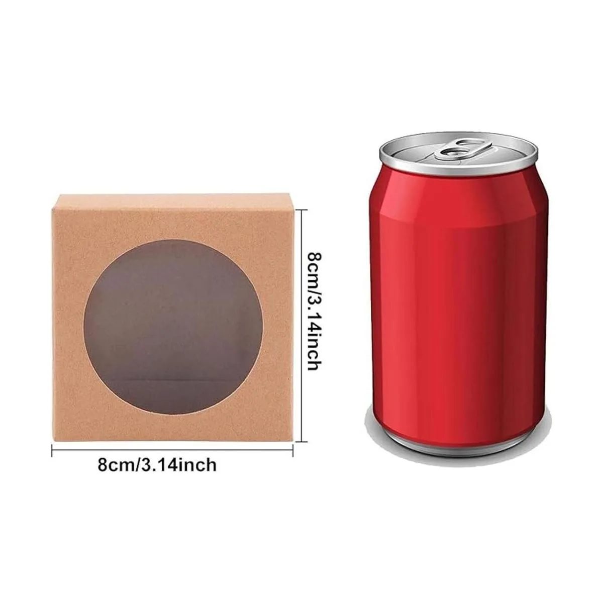 BENECREAT Paquete de 24 cajas de papel kraft cuadradas_4