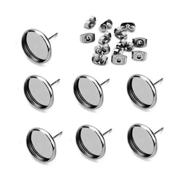 Pendientes de acero inoxidable en blanco para hacer joyas_1
