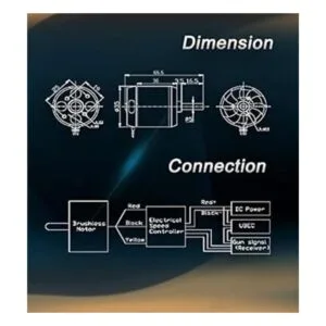 FLASH HOBBY Motor sin escobillas D3548 790 KV Motor para