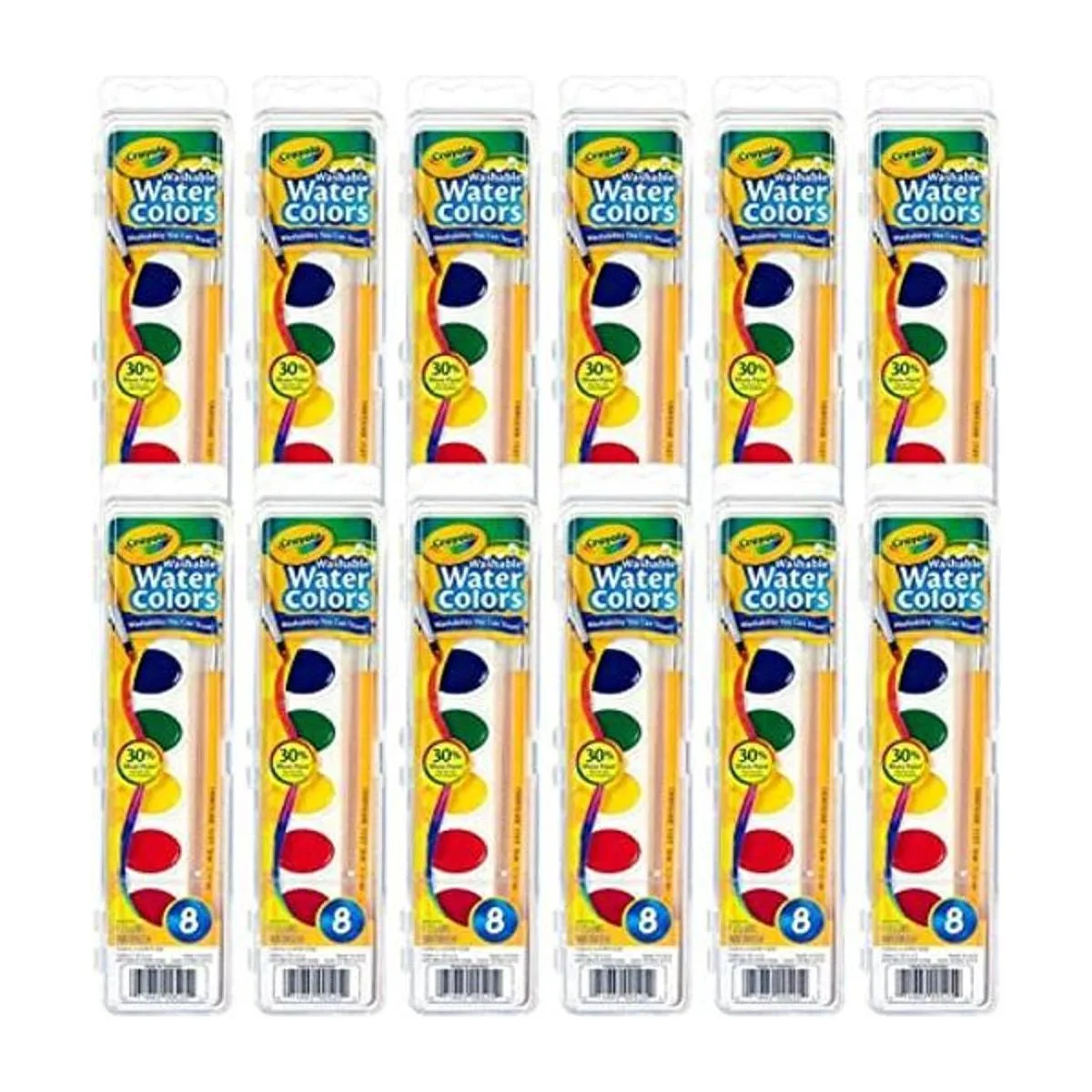 Crayola Acuarelas lavables en 8 colores vibrantes 12