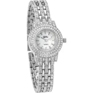 JewelryWe Relojes de mujer de aleación dorada con_1