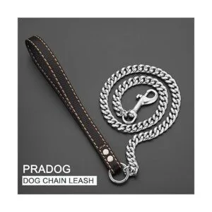 PRADOG Cadena para perro correa de metal a prueba de
