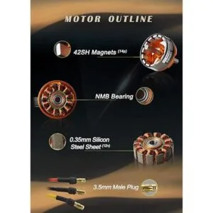 FlashHobby D3530 1400KV Motor de desatascador sin