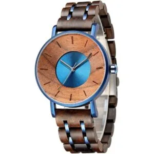Reloj de madera para hombres y mujeres elegante