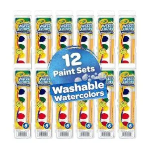 Crayola Acuarelas lavables en 8 colores vibrantes 12