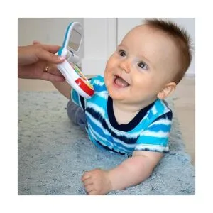 Baby Toy Flip Phone 4 botones interactivos de sonido y_5