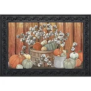 Tapete de otoño de calabazas y sauces para interiores y_1