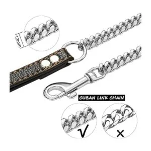 PRADOG Cadena para perro correa de metal a prueba de