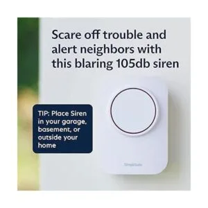 SimpliSafe Sirena auxiliar de 105 dB compatible con el_2