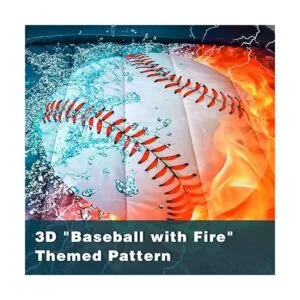 Andency Edredón de béisbol 3D individual 66 x 90