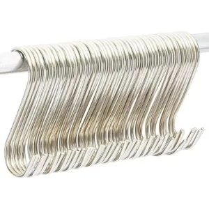 Ganchos en forma de S de metal juego de perchas de acero_1