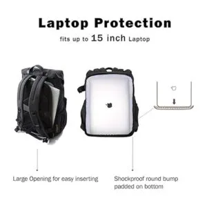 BAGSMART Mochila de cámara para fotógrafos mochila_5