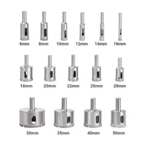 Juego de sierra de agujero 15 brocas de diamante kit de
