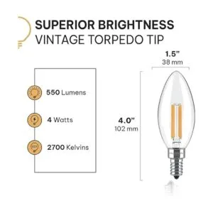 Juego de bombillas LED E12 regulables equivalente a 4 W_2