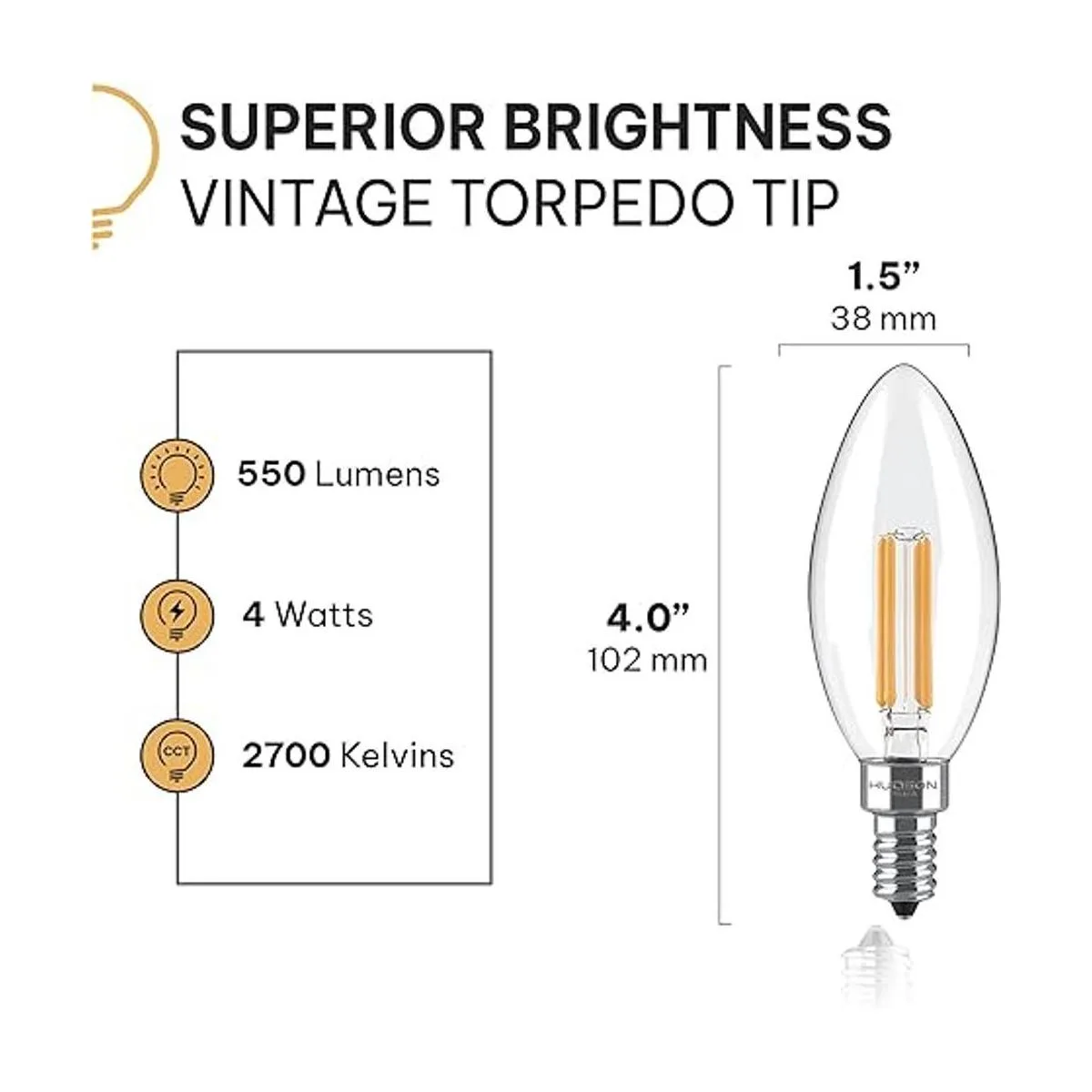 Juego de bombillas LED E12 regulables equivalente a 4 W_2