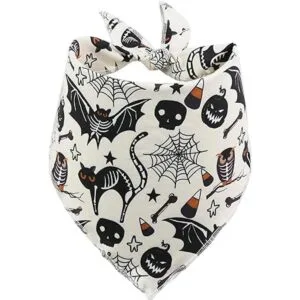 Paquete de 2 pañuelos de Halloween para perros_5