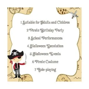 MG House Sombreros de pirata para fiesta de Halloween_5