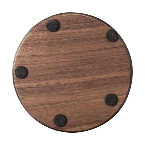 GOH DODD Posavasos de madera con soporte de metal juego_4