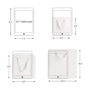 EUSOAR Kraft Bags with Handles 10x10x10 inches Pack of 20