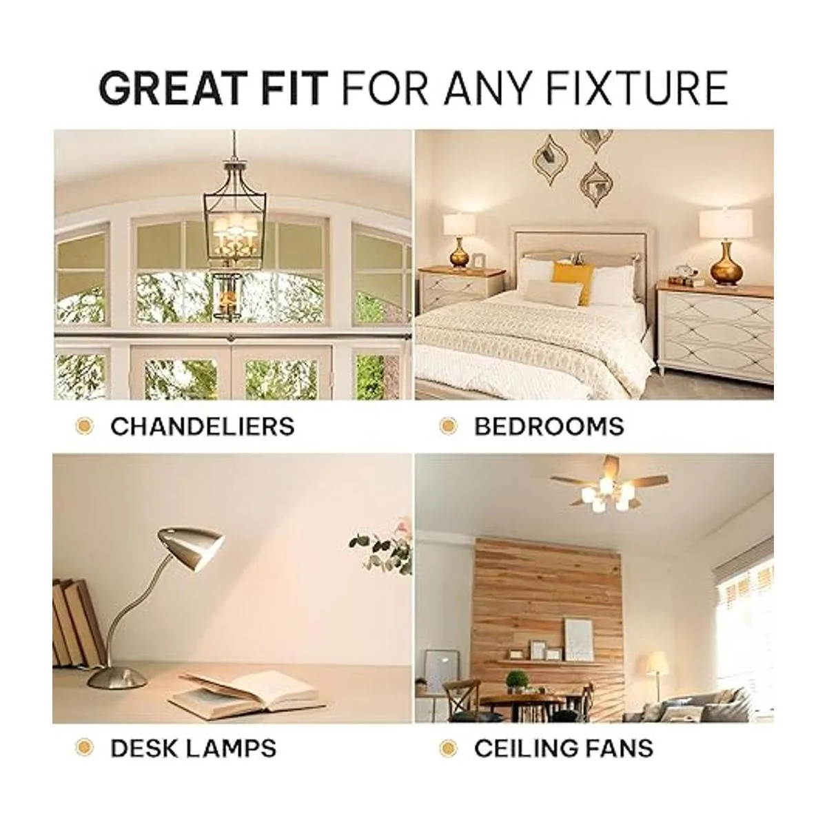 Juego de bombillas LED E12 regulables equivalente a 4 W_3