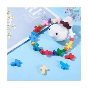 PH PandaHall 300 cuentas de cruz acrílicas de 15 colores