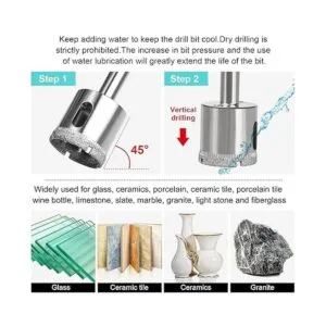 Juego de sierra de agujero 15 brocas de diamante kit de