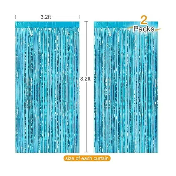 CHRORINE 2 cortinas de flecos de papel de aluminio_2
