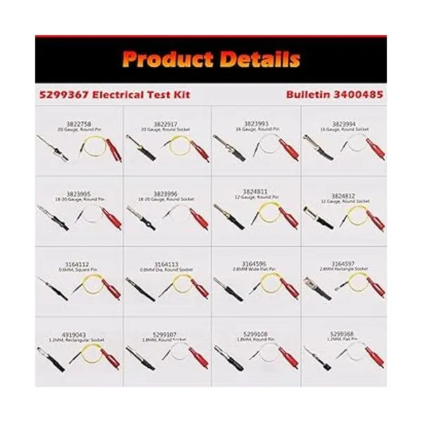 Kit de cables de prueba eléctrica para conector de