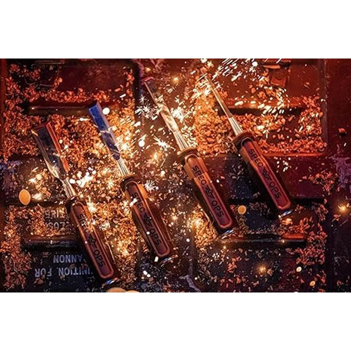 Spec Ops Tools Juego de cinceles de madera con cuchillas