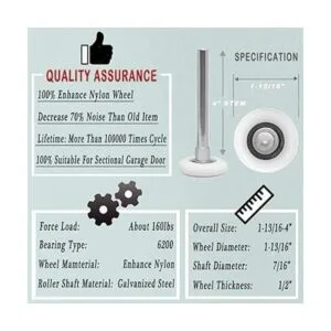 Surpass Rodillo de puerta de cochebisagrasoporte