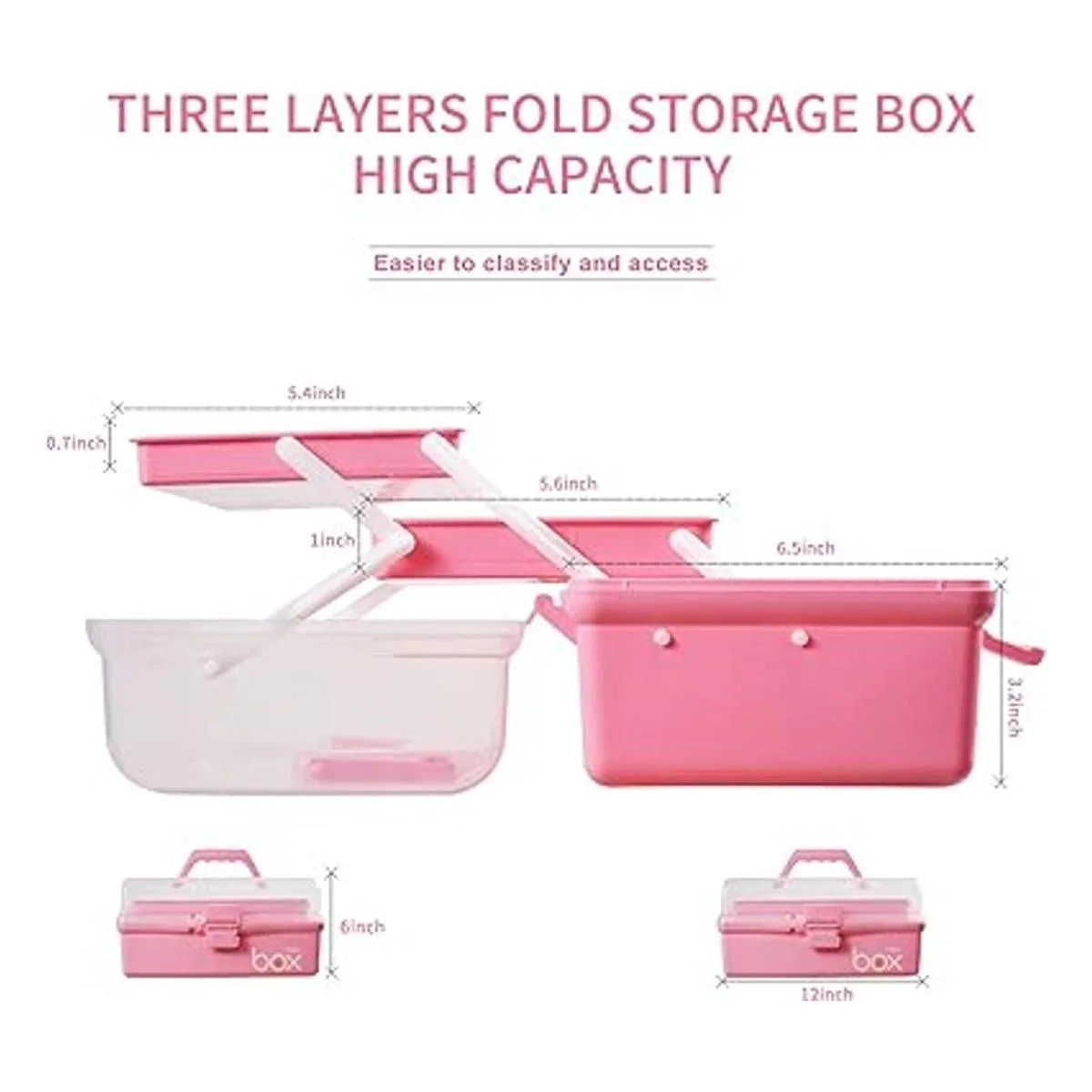 Caja de almacenamiento multiusos de tres capas de 12_2