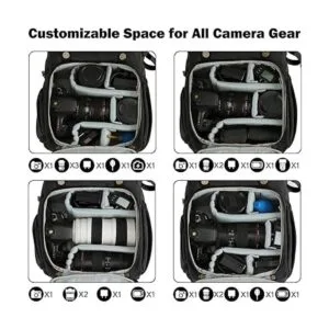 BAGSMART Mochila de cámara para fotógrafos mochila_3