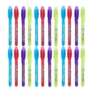 Paquete de 24 bolígrafos de tinta invisible con luz_1